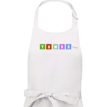 Kuchyňská zástěra Periodická tabulka TOMÁŠ - Pánská zástěra na vaření - Univerzální velikost ( Bílá )