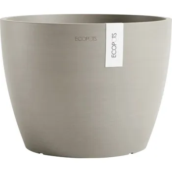 Květináč Květináč Ecopots Stockholm plastový Ø 28,7 cm 31 x 31 x 23,5 cm hnědý