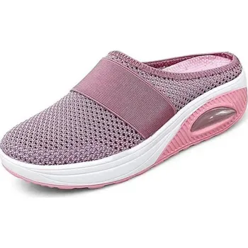 Dámské pantofle Zdravotní pantofle na klínku s měkkou podrážkou Barva: Růžová, Velikost: 36