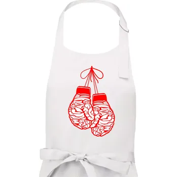 Kuchyňská zástěra Brain Gloves - Pánská zástěra na vaření - Univerzální velikost ( Bílá )