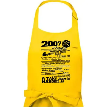 Kuchyňská zástěra 2007 v kostce - Pánská zástěra na vaření - Univerzální velikost ( Žlutá )