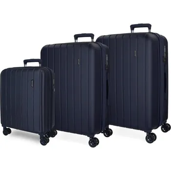 JOUMMA BAGS MOVEM Wood Navy Blue, Sada luxusních ABS cestovních kufrů, 75cm/65cm/55cm, 5318464