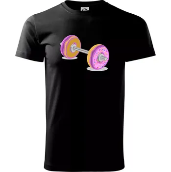 Donut Barbell - Triko extra velké (5-8XL) - 6XL ( Černá )