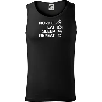Pánské termoprádlo Nordic walking eat sleep - Tílko pánské Core - S ( Černá )