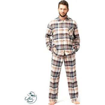 Pánské pyžamo Pánské pyžamo Key MNS 443 B25 délka/r 3XL-4XL na zip MIX 4XL