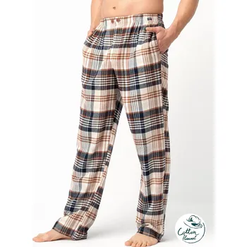 Pánské pyžamo Pánské pyžamové kalhoty Key MHT 443 B25 M-2XL Hnědá XXL