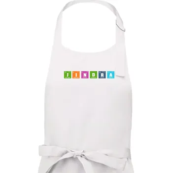 Kuchyňská zástěra Periodická tabulka Jindra - Pánská zástěra na vaření - Univerzální velikost ( Bílá )