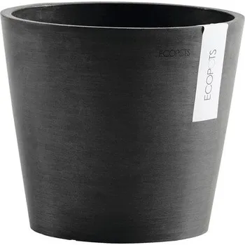 Květináč Výsadbový květináč Ecopots Amsterdam plastový Ø 20 cm V 17,5 cm tmavě šedý