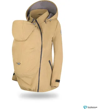 Dámská softshellová bunda Fun2bemum Nosicí a těhotenská softshellová bunda ENIGMA 5v1 - Mustard Melange Velikost dospělá: XXL