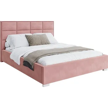 Postel Čalouněná postel APOLLO 140x200 Lososová Paris s úložným prostorem kovový rošt