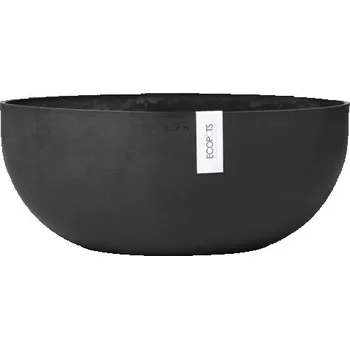 Květináč Květináč Ecopots Sofia plastový Ø 39,3 cm 40,8 x 23,7 x 17,5 cm tmavě šedý