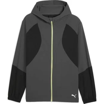 Pánská větrovka Pánská běžecká bunda Puma M RUN ULTRAWEAVE HOODED JACKET XXL Tmavě šedá, Černá, Bílá