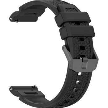 Řemínek na hodinky Silikonový řemínek Ricardo 24mm (pro Garmin Venu X1), černý, Quick Release