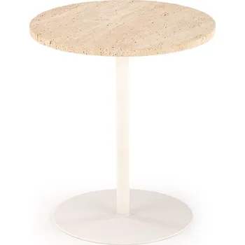 Konferenční stolek Halmar-PL Příruční stolek Halmar Terazzo S (travertin + bílá)