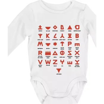 Muttichovy značky - Krkonoše - Body kojenecké s dlouhým rukávem - Dlouhý r. do 3 měs ( Bílá )