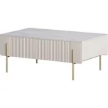 Konferenční stolek 100 Malmi - Meble Bogart Kašmír/Crema Bianca/Zlatá 100x40 cm