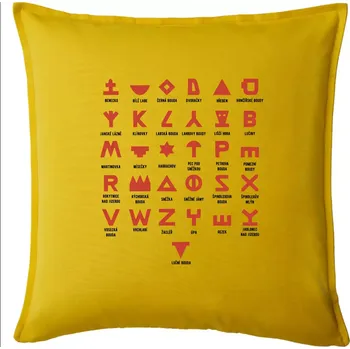 Polštář Muttichovy značky - Krkonoše - Polštář 50x50 - 50x50 - Pouze potah ( Žlutá )