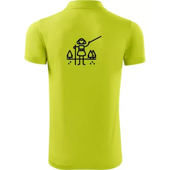 Pánská košile Nordic walking ikona - Polokošile Victory sportovní (dresovina) - M ( Limetková )