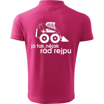 Pánská košile Já tak nějak rád rejpu - smykový nakladač - Polokošile pánská Pique Polo 203 - XL ( Purpurová )