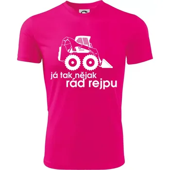 Chlapecké oblečení Já tak nějak rád rejpu - smykový nakladač - Dětské triko sportovní (dresovina) - 146 cm/10 let ( Neon Pink )