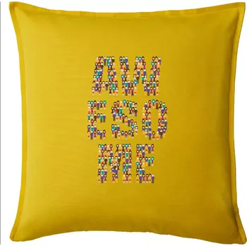 Polštář Awesome sign people - Polštář 50x50 - 50x50 - Pouze potah ( Žlutá )