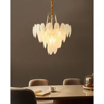 Osvětlení Lustr mosazný kov sklo ⌀ 60 cm závěsná lampa skleněný glamour styl obývací pokoj ložnice Beliani