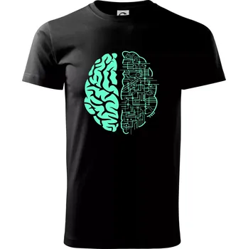 Pánské tričko Electric Brain - Triko extra velké (5-8XL) - 6XL ( Černá )