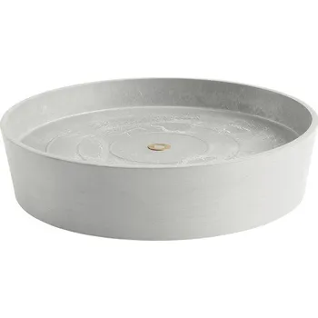 Květináč Miska pod květináč Ecopots s kolečky plastová Ø 34,1 cm V 9 cm šedobílá