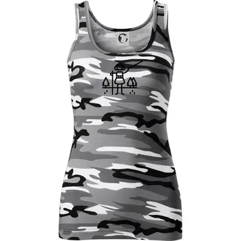 Dámské oblečení Nordic walking ikona - Dámské Maskáčové tílko - S ( Šedý maskáč )