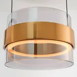 Brilliant Závěsné světlo LED Inside, mosazná/kouřově šedá, Ø 22 cm kouřově šedá, mosazná, černá LED 22 W celkem - Doprava zdarma