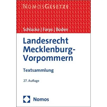 Landesrecht Mecklenburg-Vorpommern - Schlacke, Sabine [DE] (2025, Brožovaná, Nomos Verlags GmbH)