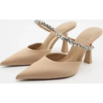 Dámské sandále Dámské sandály s volnou patou a zdobením Barva: Aprikotová, Velikost: 42