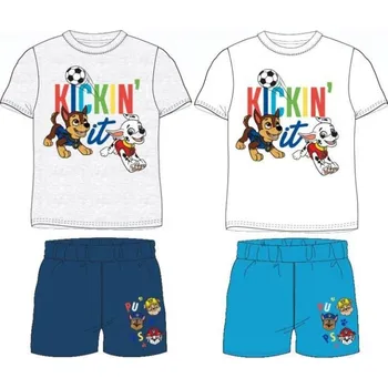 Chlapecké pyžamo Eplusm Chlapecké pyžamo TLAPKOVÁ PATROLA KICKIN IT krátké Barva: Šedá, Velikost: 92