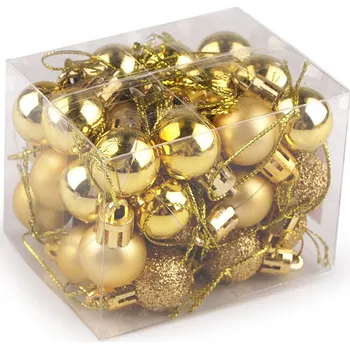 Vánoční dekorace Vánoční baňky Ø20 mm Varianta: 3 zlatá sv., Balení: 1 krab.