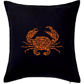 Polštář Crab - transport icons - Polštář 50x50 - 50x50 - Pouze potah ( Černá )