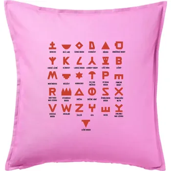 Polštář Muttichovy značky - Krkonoše - Polštář 50x50 - 50x50 - Pouze potah ( Růžová )