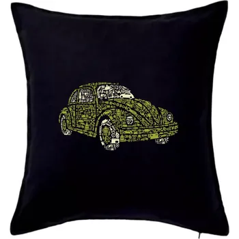 Polštář Beetle car parts - Polštář 50x50 - 50x50 - Pouze potah ( Černá )