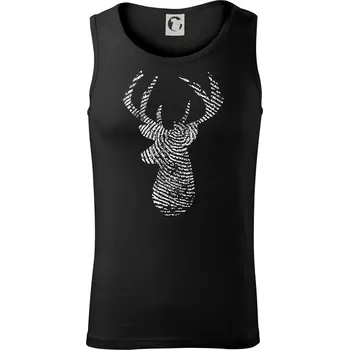 Jelen otisk prstu - Tílko pánské Core - XL ( Černá )