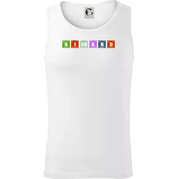 Periodická tabulka RICHARD - Tílko pánské Core - XL ( Bílá )
