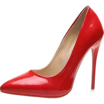 Dámské lodičky lodičky na platformě s vysokým podpatkem Barva: Červená, Velikost: 45
