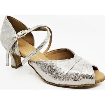 Dámská sálová obuv Rummos,Polootevřená taneční obuv R517/50, hnědo-stříbrná 41