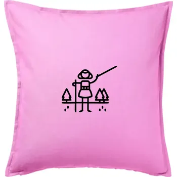 Polštář Nordic walking ikona - Polštář 50x50 - 50x50 - Pouze potah ( Růžová )