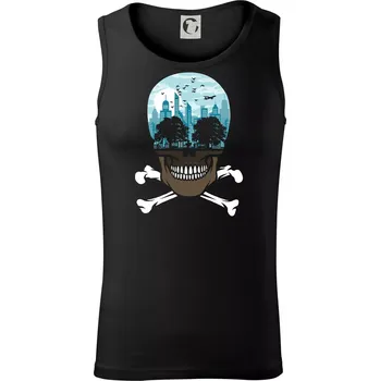 Death City skull - Tílko pánské Core - L ( Černá )