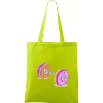 Donut Barbell - Taška bavlněná - 42 x 38 cm ( Limetková )