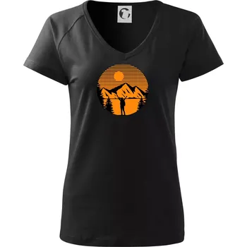 Dámské oblečení Párové triko na hory - Tričko dámské Dream - XL ( Černá )