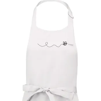 Kuchyňská zástěra Dráha letu včely - vlnovka - Pánská zástěra na vaření - Univerzální velikost ( Bílá )
