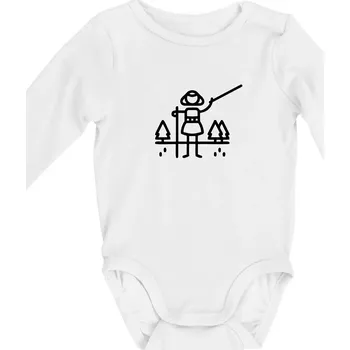 Kojenecký body Nordic walking ikona - Body kojenecké s dlouhým rukávem - Dlouhý r. do 3 měs ( Bílá )