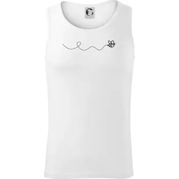 Dráha letu včely - vlnovka - Tílko pánské Core - 2XL ( Bílá )