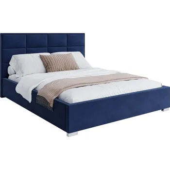 Postel Čalouněná postel APOLLO 120x200 Tmavě Modrá Paris s úložným prostorem kovový rošt
