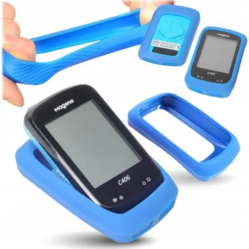 Pouzdro na mobilní telefon Modré silikonové Pouzdro pro cyklopočítač Magene C406 C406Pro